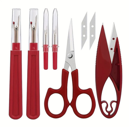 6pcs red plastic sewing seam - 6pcs,